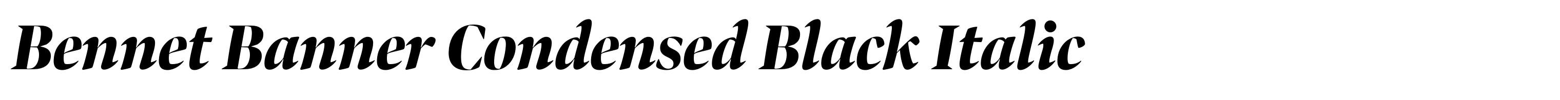Bennet Banner Condensed Black Italic